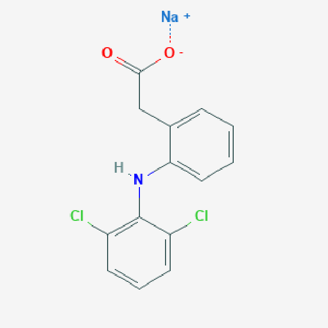 Diclofenac Sodium (15307-79-6) C14H10Cl2NNaO2